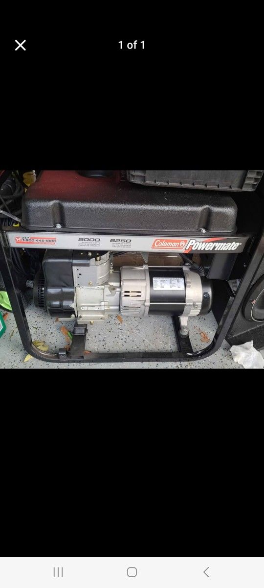 Coleman 6250 watts generator