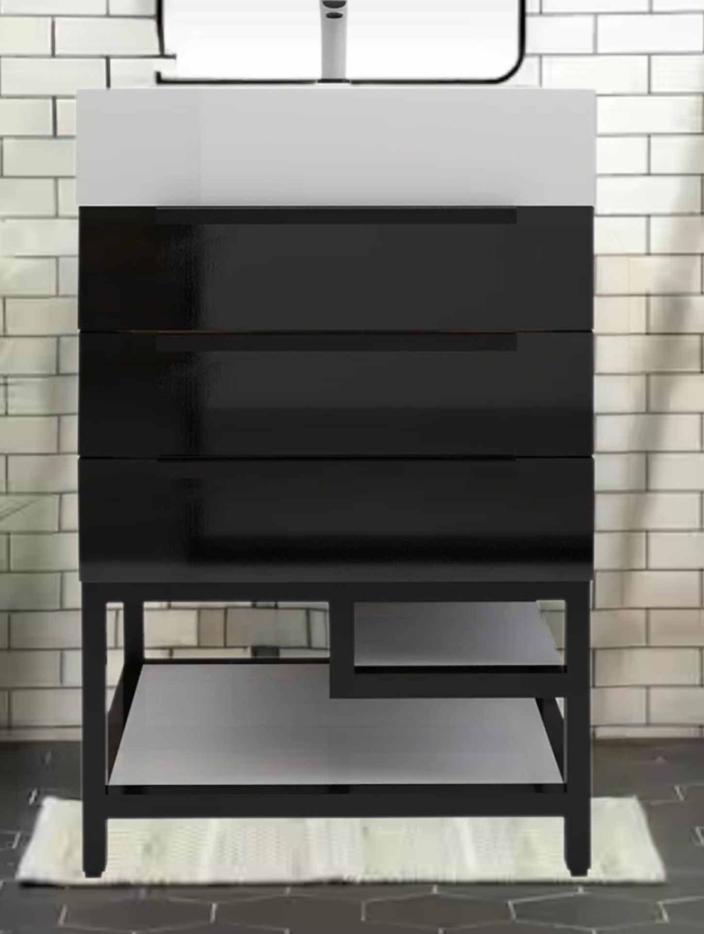 24 inch floor standing bathroom vanity