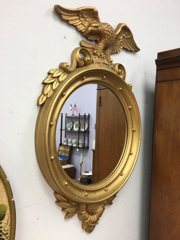 Gilded eagle mirror
