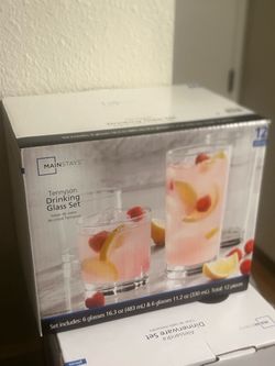 Mainstays Tennyson 12-Piece Drinking Glass Set