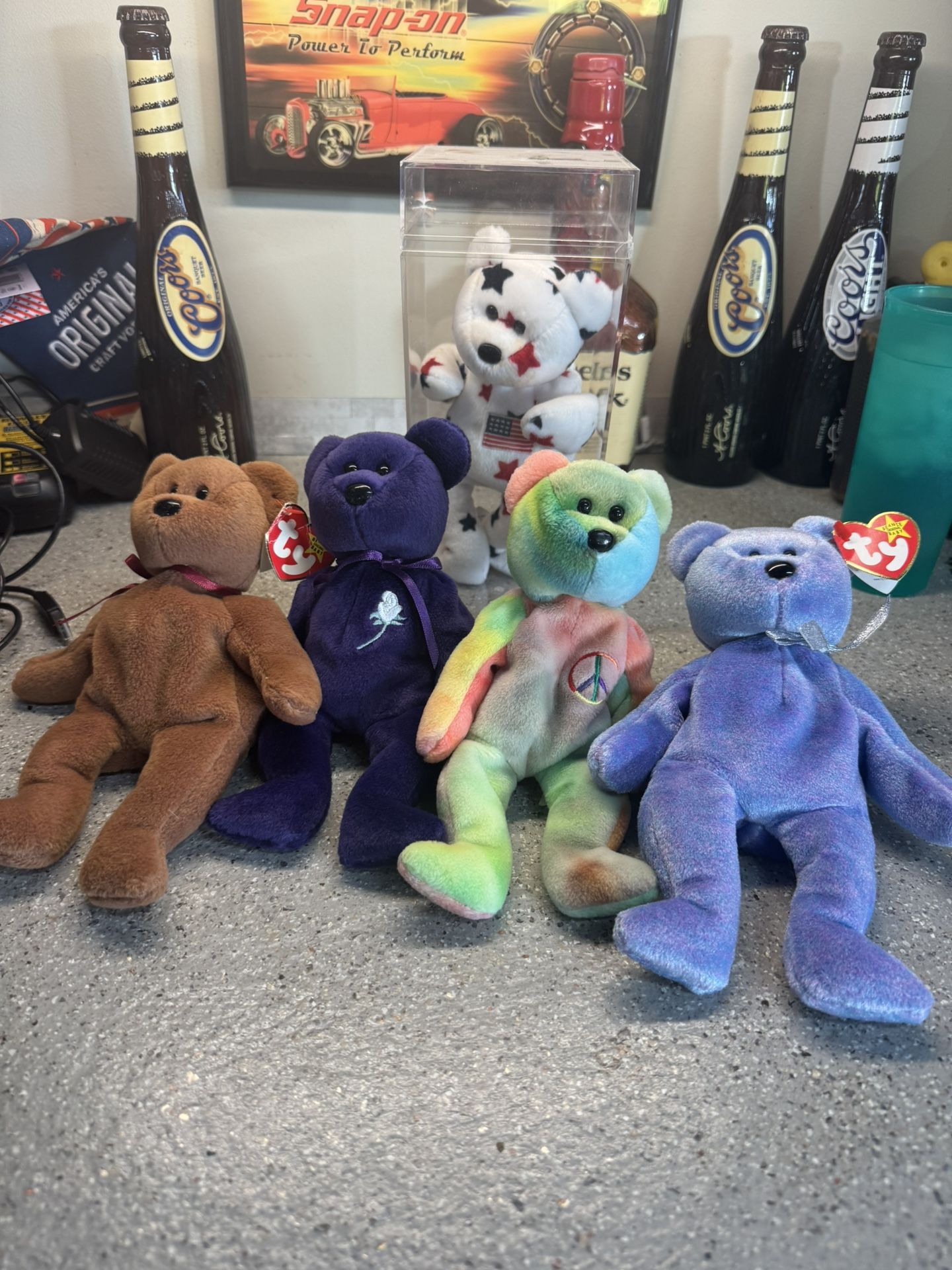 5 beanie baby’s