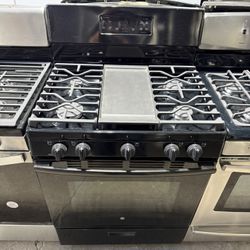 GE Black 5 Burner Range Stove 