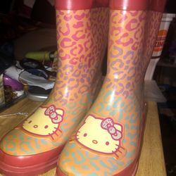 Hello Kitty By Sanrio Rainboots. Size 13/1Y