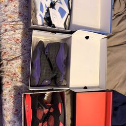 🔥 Jordan Collection – UNC, Bred 4s, Purple Courts – Great Condition 🔥