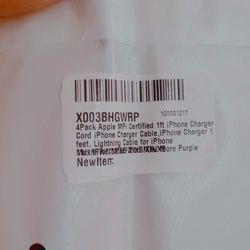 4 Pack IPhone Lightning Cable