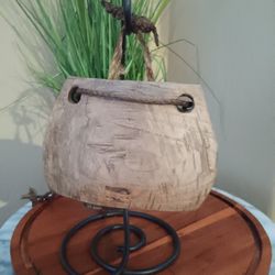 $45 Antique Handmade Wooden Cow Bell. With The Original Rope. Fun Unique Collectible 