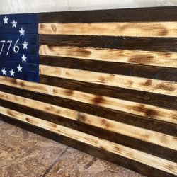 Wooden American Flag