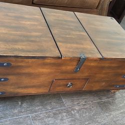 Rustic Wood Coffee Table With Storage