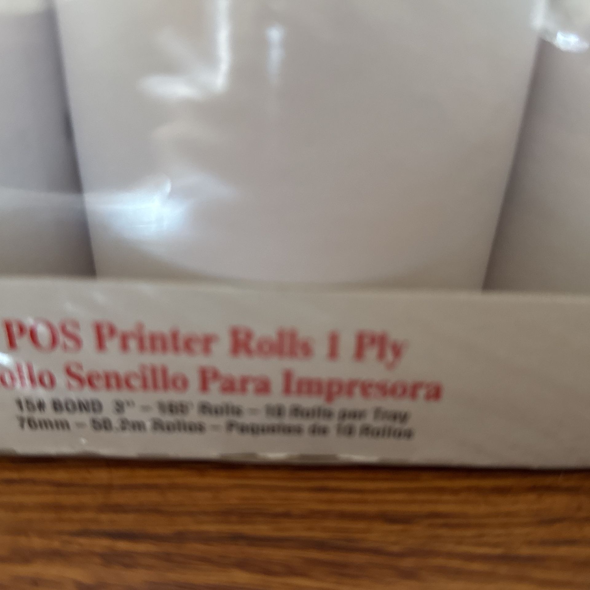 POS Printer Roll One Ply 