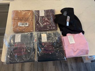 Retails $315+!   Victoria's Secret PINK Seamless Classic leggings some in shimmer some solid   4 in plastic  2 open with Tags attached   B5