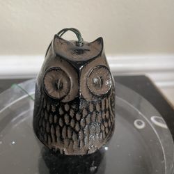 Vintage Japanese Wind Chime Futon Cast Iron Owl