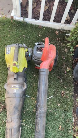 Ryobi and Homelite Gas Leaf Blowers – Set of 2