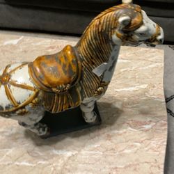 Blue Tang Horse Statue