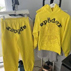 Authentic Sp5der Legacy Hoodie & Sweatpants, Size XS