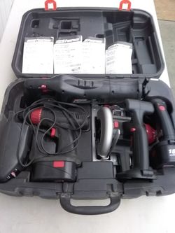 POWERMATE CRAFTSMAN 18V COMBO TOOLS.