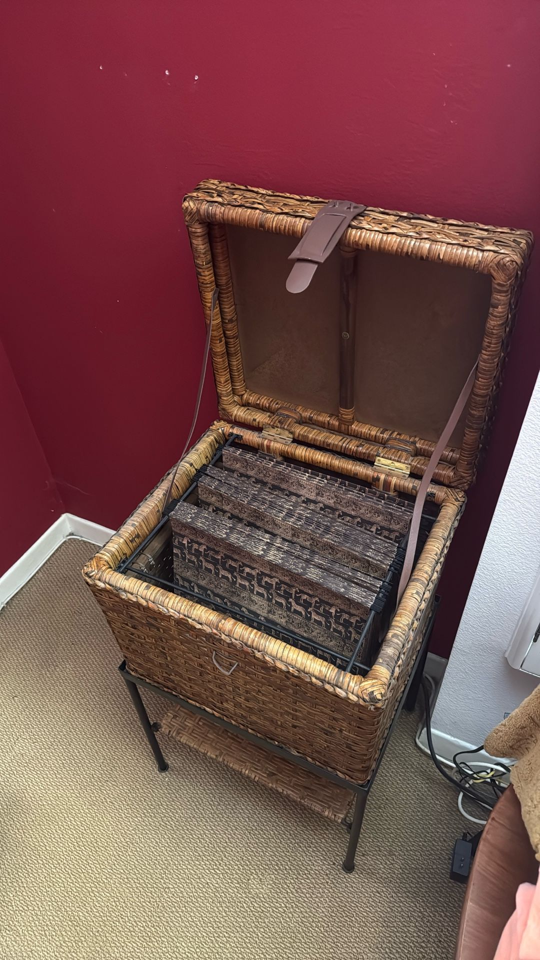 Wicker Filing Cabinet