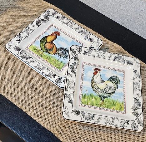 "I Galletti Rooster Plate" by Brunelli made in Italy