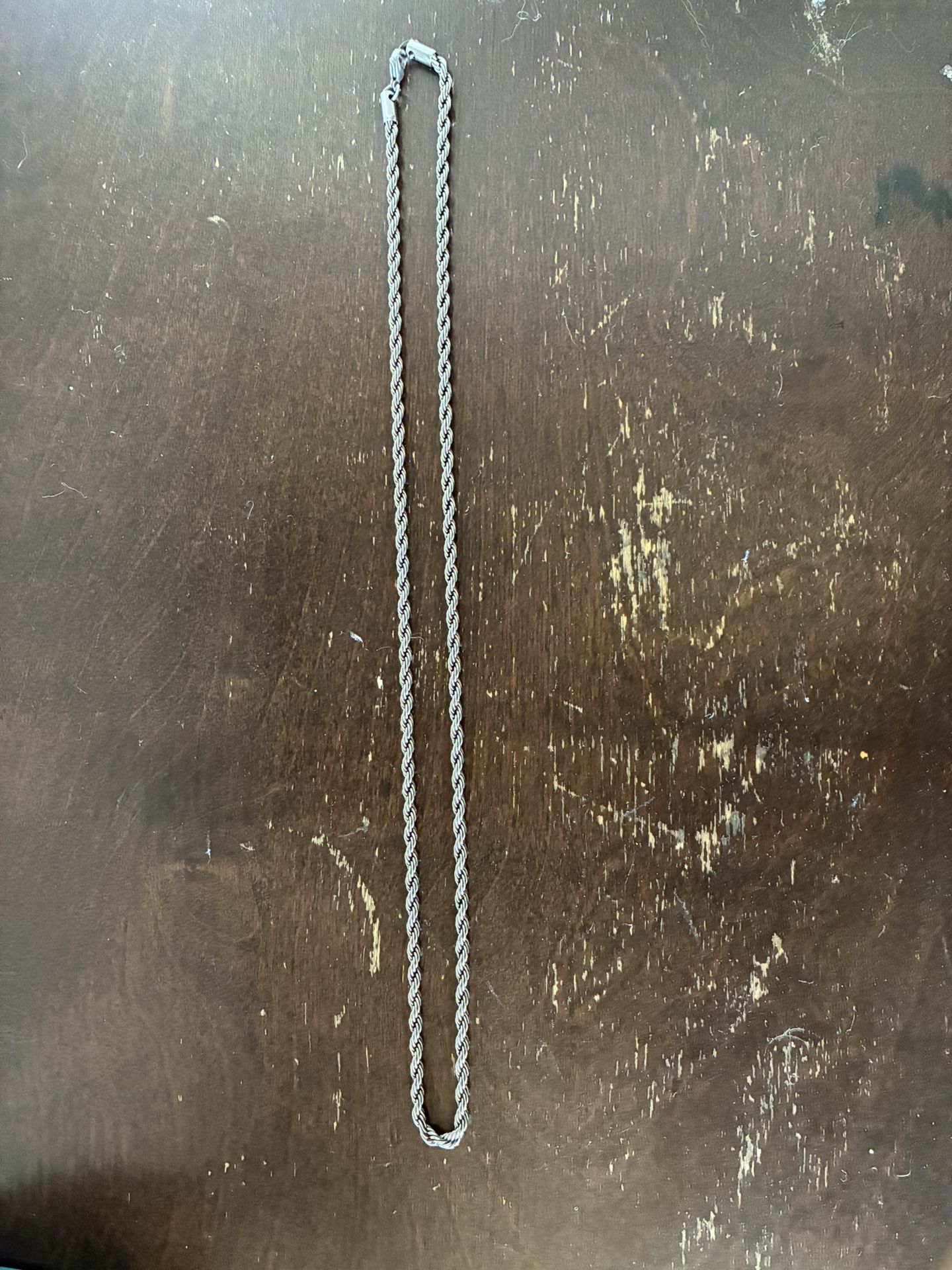 24 In Silver Rope Chain