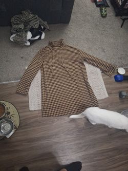 Checked Brown Dress 