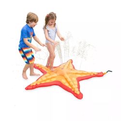 HearthSong Starfish 5-Foot Sprinkler Splash Pad for Kids' Outdoor