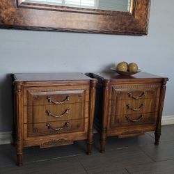 TWO BEAUTIFUL SOLID WOOD MCM NIGHTSTANDS 