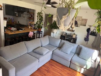 5 piece Gray Sectional Couch Sofa. I Can_de_liv_er!
