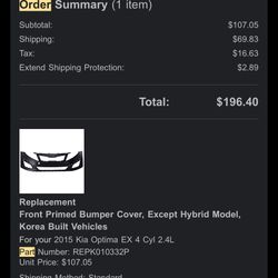 2015 Kia Optima Front Bumper