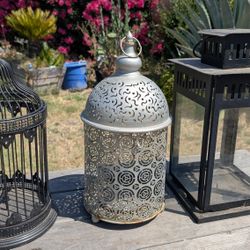 Set of 3 Decorative Metal Lanterns – Gothic, Moroccan & Farmhouse Styles – Indoor/Outdoor


