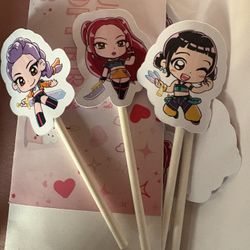 KPOP demon Hunters Cupcake Toppers