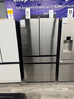 ♥️ SAMSUNG BESPOKE LARGE CAPACITY 4-DOOR STAINLESS STEEL REFRIGERATOR WITH INNER BEVERAGE CENTER ♥️
