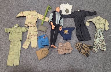 GI Joe and outfits and accessories.