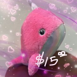 Pink Narwhal Plushy