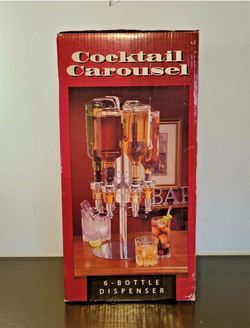 Cocktail Carousel 6-Bottle Liquor Dispenser