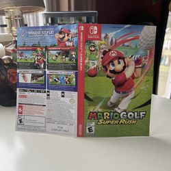 Mario Golf Super Rush Nintendo Switch ‘For Display Only’ Case Artwork Only
