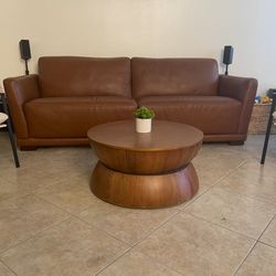 Colby Top Grain Leather Couch 