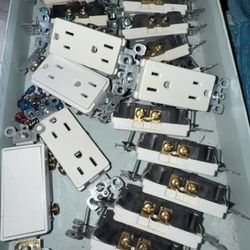 White Electric Outlets NEW