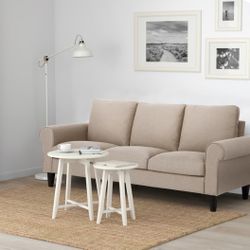 Modern Beige 3-Seat Sofa