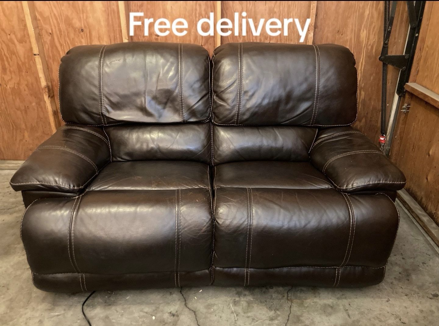 Electric Leather Recliner Loveseat - Free Delivery