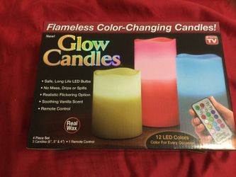 Glow candles w/ LED bulbs