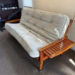 Queen Size Folding Futon With Microfiber Spring Mattress