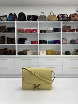 GUCCI Marmont Crossbody Bag Light Yellow