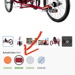 MOBO Triton- The Ultimate Three Wheeled Cruiser (Red) 