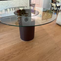 Glass Dining Table + Lazy Susan