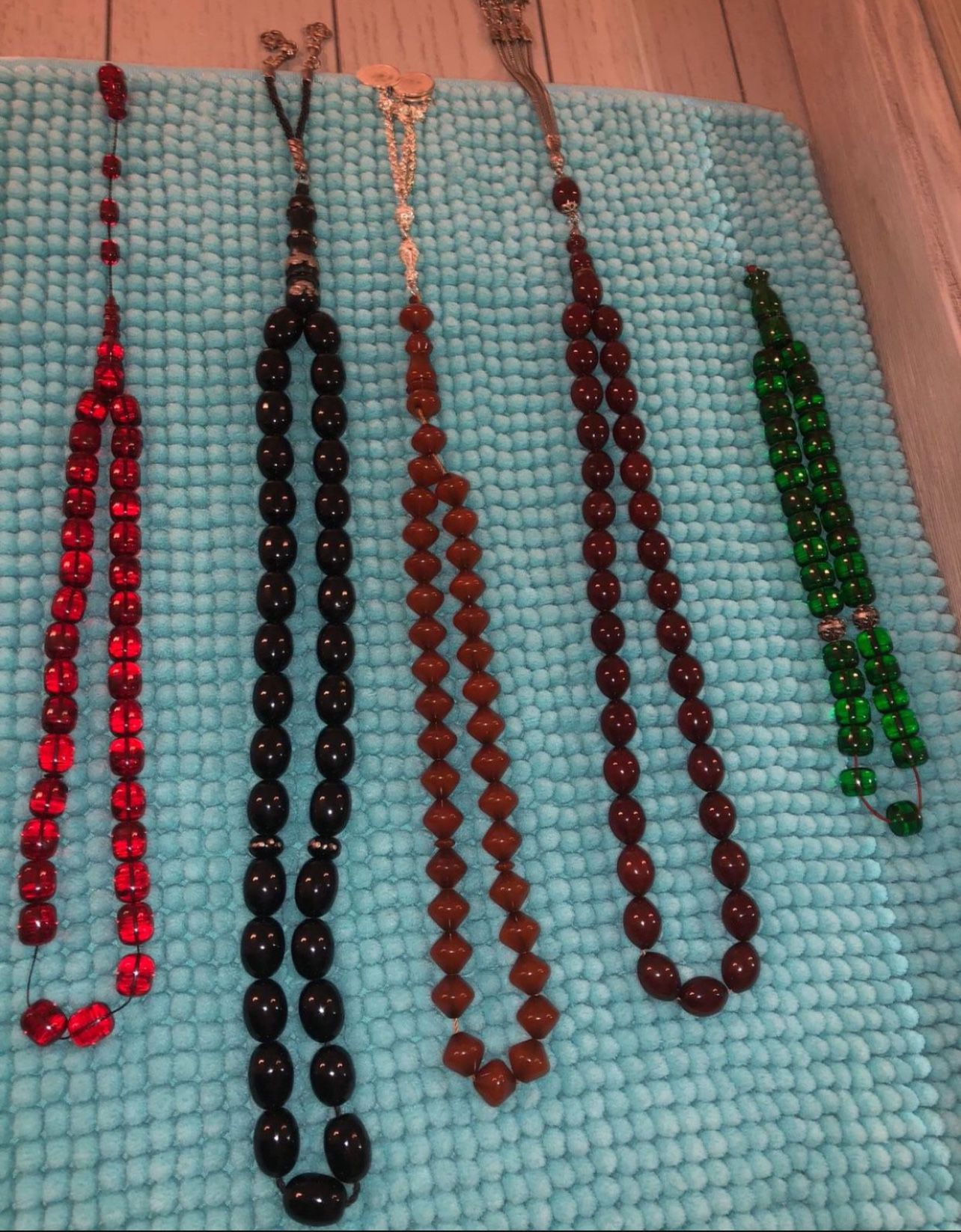 Amber and black coral rosary with 925 silver Different prices 120$ up to 300 I have more collection if you interested thanks  