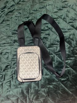 Michael Kors Cooper Hemp/Brown Phone Wallet Crossbody Bag