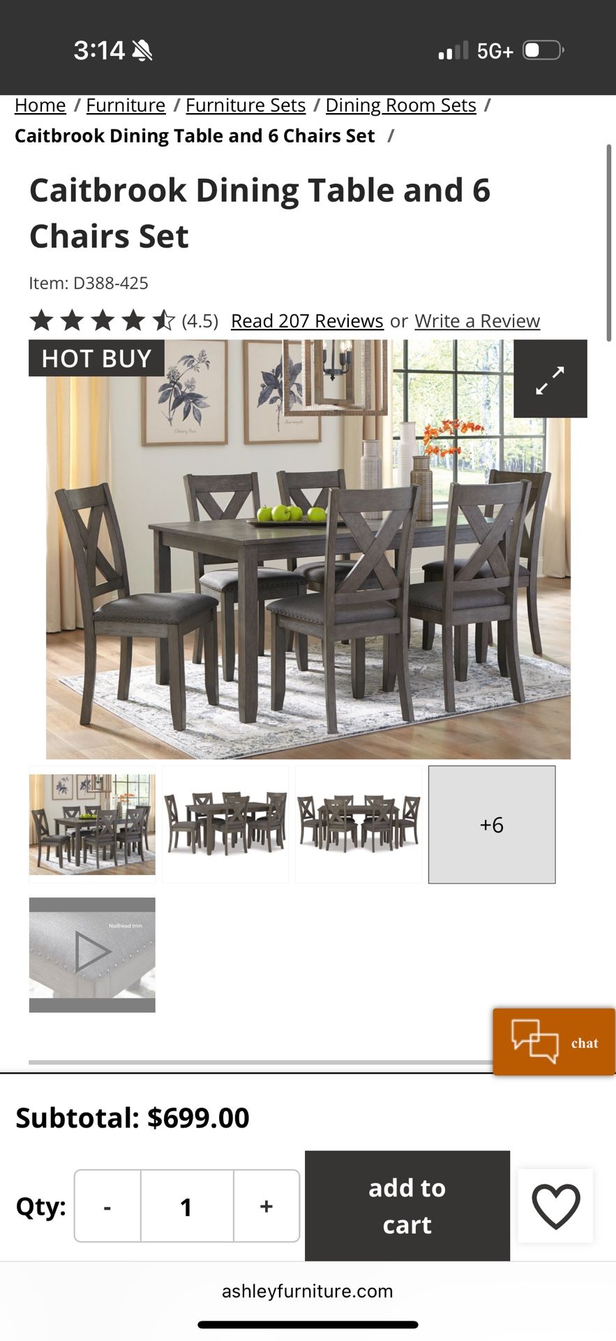 Caitbrook Dinning Table