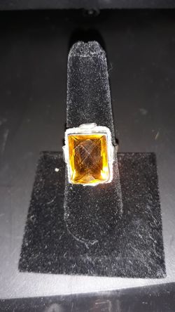 Beautiful Honey Citrine silver ring