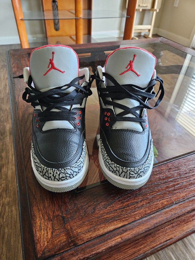 Jordan 3's Black Mens 9.5