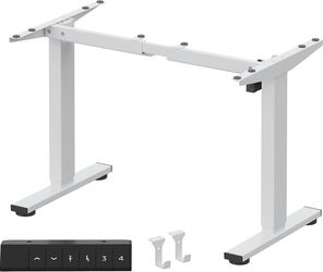 FLEXISPOT EN1 Height Adjustable Standing Desk Frame, White Memory Controller, Electric Sit Stand Desk Base, Home and Office, Frame Only