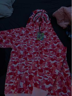 Pink bape hoodie
